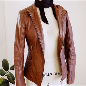 Guess Leather Jacket XS